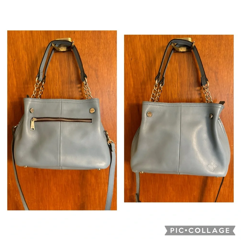 NWOT Patricia Nash Holystone Slouchy Satchel in Safflower Blue *sold out online* - Picture 6 of 16